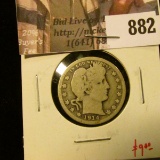 1914-D Barber Quarter, G+, value $9