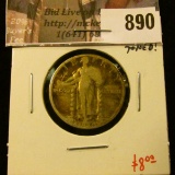 1929-S Standing Liberty Quarter, VG, value $8