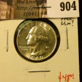 1940 Washington Quarter, BU MS65+ blemish free gem! value $48+
