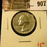 1942 Washington Quarter, AU, value $8