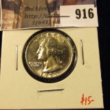1955-D Washington Quarter, BU, low mintage semi-key date, value $15