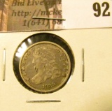 1835 Capped Bust Dime, scratches, VF.