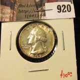 1959 Washington Quarter, BU toned, value $10
