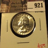 1959-D Washington Quarter, BU blast white, value $15