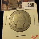 1905-O Barber Half Dollar, G+, value $30