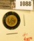 1088 . 1852 GOLD Dollar, ex-jewelry, very light solder reverse, VF
