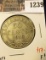 1239 . 1918C Newfoundland 50 Cents, F+, value $17