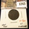 1243 . 1864 Nova Scotia Half Cent, XF scratched, XF value $25