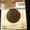 1250 . 1882H Canada One Cent, Obverse 2, VF, value $9