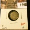 1298 . 1872H Canada Five Cent Silver, VF, value $55