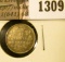 1309 . 1890H Canada Five Cent Silver, VG, value $13