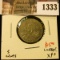 1333 . 1929 Canada Five Cents, XF+, luster, value $15