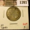 1397 . 1903 Canada 25 Cents, F, value $45