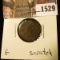 1529 . 1864 Bronze Indian Head Cent, Good, scratched.