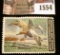 1554 . 1982 Federal Migratory Waterfowl $7.50 Stamp, artist signed.