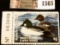 1565 . 1987 Minnesota Migratory Waterfowl $5 Stamp, full tab. Depic