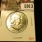 1013 . 1955 Franklin Half Dollar, BU MS63+, value $30
