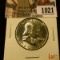 1021 . 1962-D Franklin Half Dollar, BU MS64+, value $25