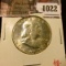 1022 . 1963 Franklin Half Dollar, UNC MS63+, value $18