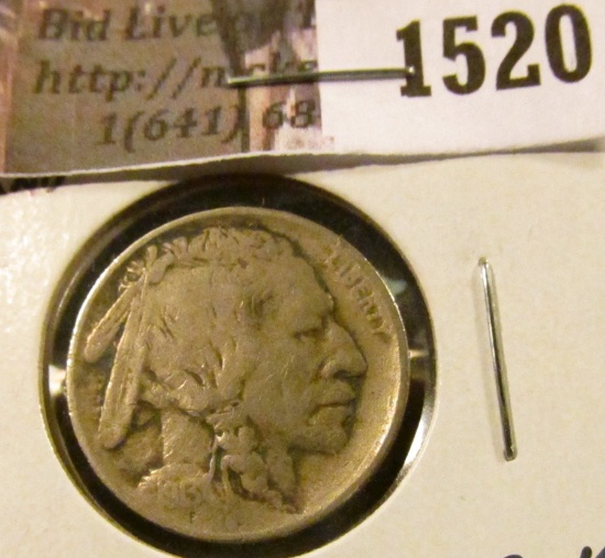1520 . 1913 P Type One Buffalo Nickel, Fine.