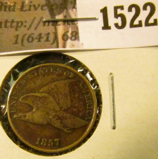 1522 . 1857 Flying Eagle Cent, VF.