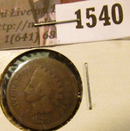 1540 . 1878 Indian Head Cent, G.