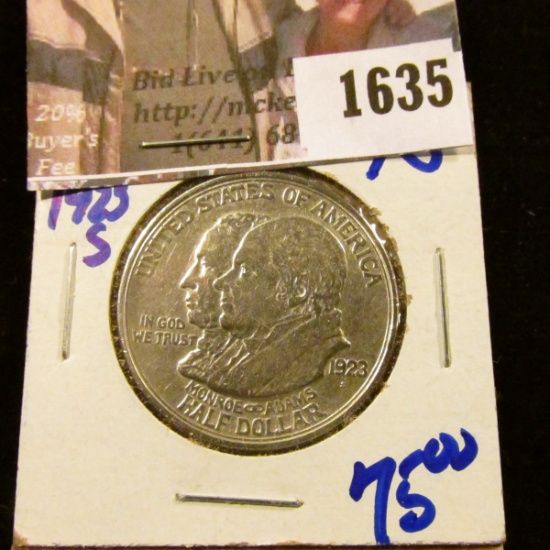1635 . 1923-S Monroe Doctrine Silver Commemorative Half Dollar