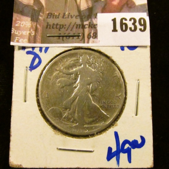 1639 . 1919-D Walking Liberty Half Dollar