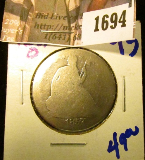 1694 . 1857-O Seated Half Dollar