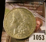 1053 . 1899-O Morgan Silver Dollar, XF+, value $37