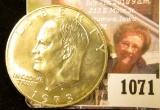 1071 . 1973-S Eisenhower Dollar, BU, 40% Silver, MS63 value $14+, M
