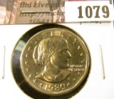 1079 . 1980-P Susan B. Anthony Dollar, BU toned, value $5+