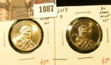 1087 . 2017-P & D Sacagawea Dollars, BU from Mint Set, value $10+