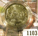 1103 . 1991-D Mount Rushmore Commemorative Half Dollar, BU in Mint