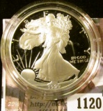 1120 . 1990 American Silver Eagle, Proof in Mint capsule, value $60