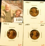 1125 . (3) Proof Lincoln Memorial Cents, complete date run 1976-S t