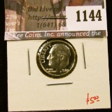 1144 . 1960 Proof Roosevelt Dime, value $5