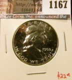 1167 . 1963 Proof Franklin Half Dollar, value $22