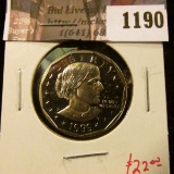 1190 . 1999-P Proof Susan B. Anthony Dollar, value $22