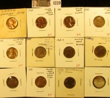 1220 . Group of 12 Counter-stamped Lincoln Memorial Cents, dates ra