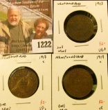 1222 . (3) Newfoundland Large Cents, 1913 VG+, 1917C VF+, 1919C VG,