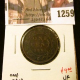 1259 . 1893 Canada One Cent, VF, value $9