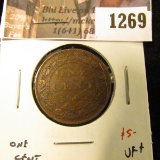 1269 . 1903 Canada One Cent, VF+, value $5