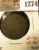 1274 . 1907H Canada One Cent, VF/XF, key date, VF  value $35, XF va
