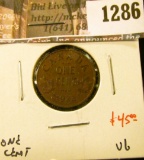 1286 . 1923 Canada One Cent, VG, KEY DATE, value $45