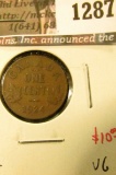 1287 . 1924 Canada One Cent, VG, semi-key date, value $10