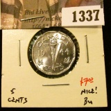 1337 . 1944 Canada Five Cents, BU, NICE, value $7