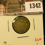 1342 . 1870 Canada Ten Cents, G, value $20