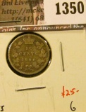 1350 . 1898 Canada Ten Cents, obverse 5, G, value $25