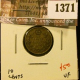 1371 . 1919 Canada Ten Cents, VF, value $5